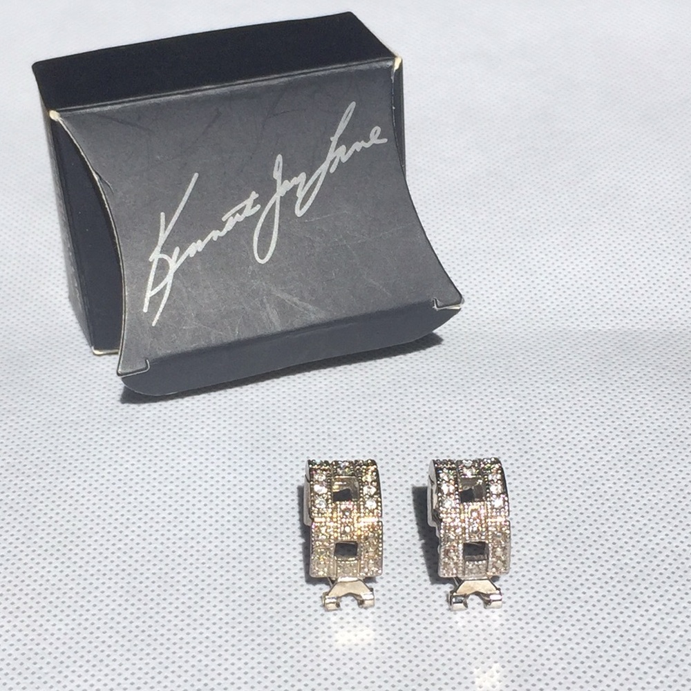 Avon Kenneth Jay Lane Crystal Clip On Earrings